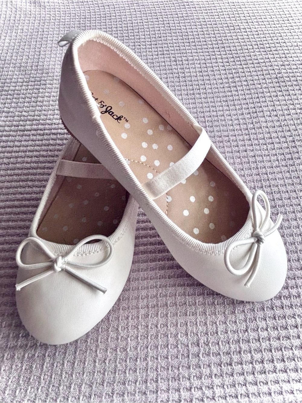Cat & Jack White Ballet Flats • Toddler Girl 10 • EUC